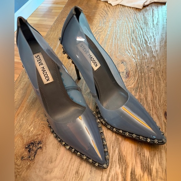 Steve Madden Vyper Gray Studded Women's Heels so sexy!!!☑️ - Picture 1 of 9